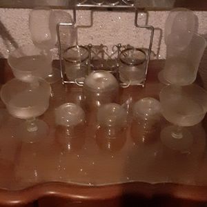 12 piece crystal glass set